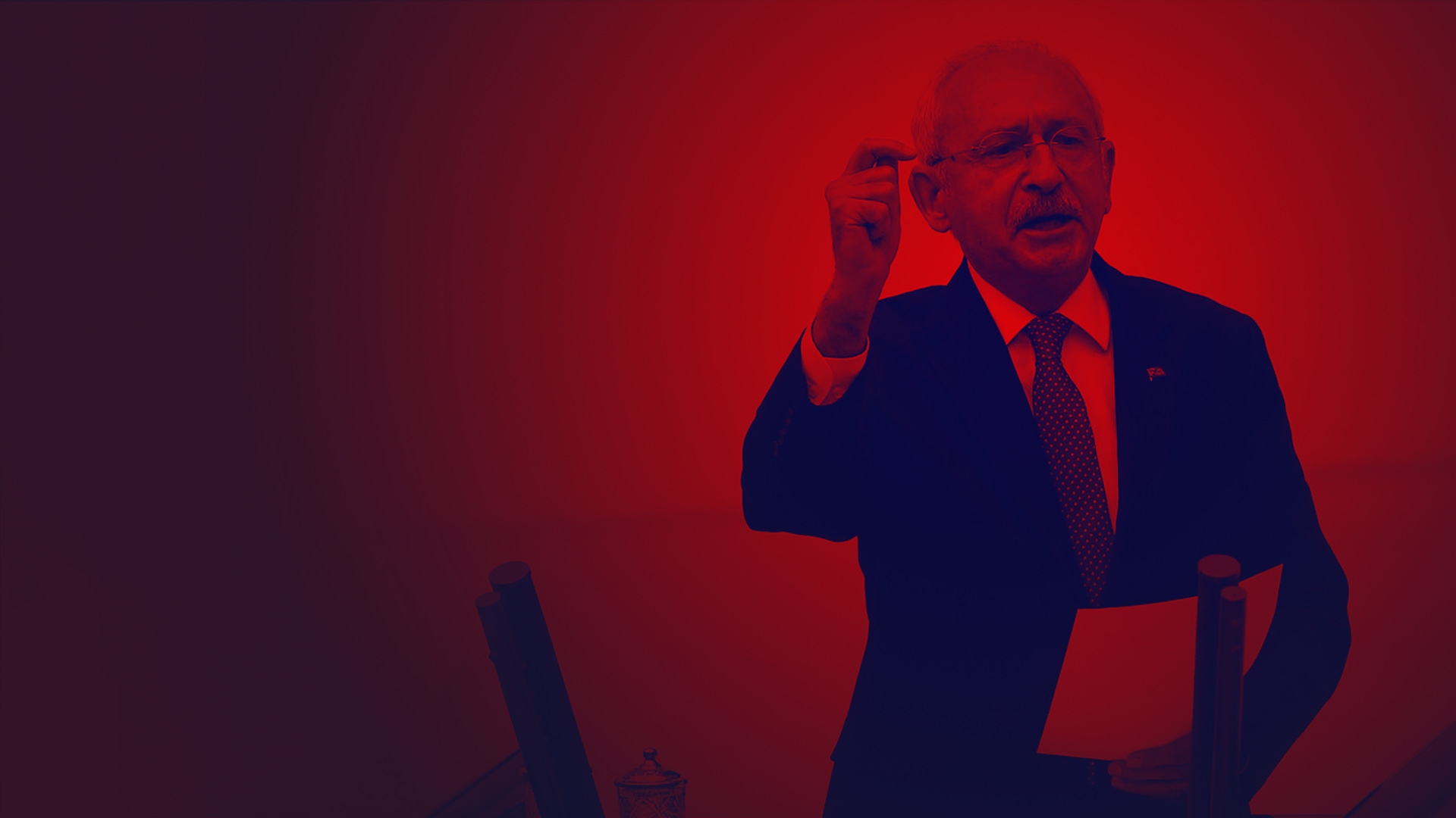 CHP lideri kürsüde